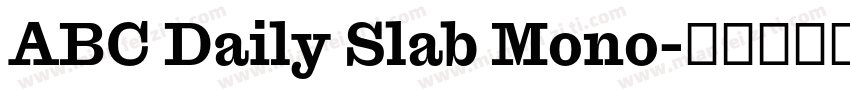 ABC Daily Slab Mono字体转换